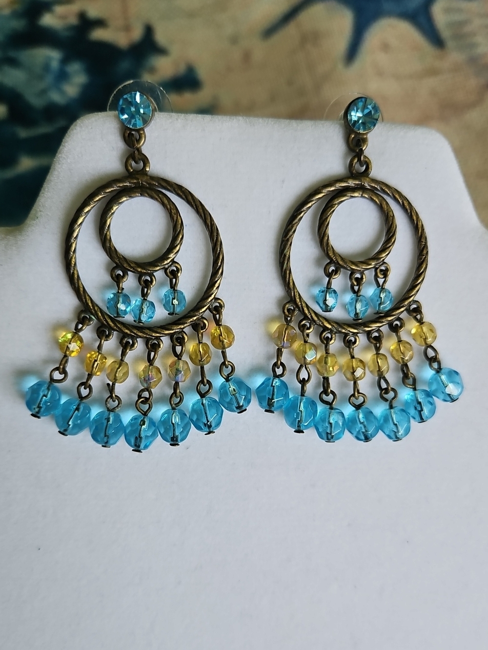 Bohemian Beaded Chandelier Earrings